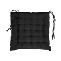 Assise matelassée 40 x 40 cm – Polyester Uni – Essentiel Noir