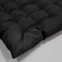 Assise matelassée 40 x 40 cm – Polyester Uni – Essentiel Noir