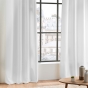 Rideau grande hauteur à œillets 140 x 280 cm – Polyester uni Essentiel Blanc