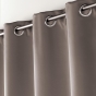 Rideau à Œillets 135 x 240 cm – Occultant Uni Noisette 
