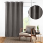 Rideau a oeillets 140 x 240 cm coton uni panama Ardoise