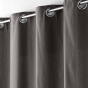 Rideau a oeillets 140 x 240 cm coton uni panama Ardoise