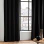 Rideau à Œillets 140 x 240 cm – Coton Uni Panama – Noir