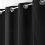 Rideau à Œillets 140 x 240 cm – Coton Uni Panama – Noir