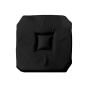 Galette 4 rabats 36 x 36 x 3.5 cm polyester uni essentiel Noir