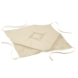 Galette 4 rabats 36 x 36 x 3.5 cm polyester uni essentiel Naturel