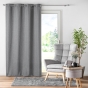 Rideau à œillets – 140 x 260 cm – chambray uni Newton - Anthracite