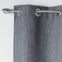 Rideau à œillets – 140 x 260 cm – chambray uni Newton - Anthracite