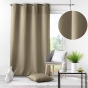 Rideau grande hauteur à œillets 140 x 280 cm – Polyester uni Essentiel Beige