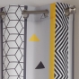 Rideau à œillets 140 x 260 cm – Polyester imprimé – Yellow Mix