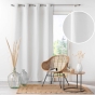 Lot de 2 Rideaux Unis à Œillets 140 x 260 cm – Microfibre – Absolu Blanc