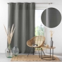 Rideau à œillets 140 x 260 cm en microfibre unie – Absolu Gris anthracite