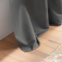 Lot de 4 Rideaux Unis à Œillets 140 x 260 cm – Microfibre – Absolu Anthracite