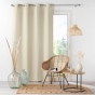 Lot de 2 Rideaux Unis à Œillets 140 x 260 cm – Microfibre – Absolu Naturel