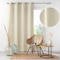 Lot de 2 Rideaux Unis à Œillets 140 x 260 cm – Microfibre – Absolu Naturel