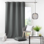 Rideau grande hauteur à œillets 140 x 280 cm – Polyester uni Essentiel Anthracite