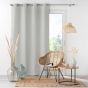 Rideau à œillets 140 x 280 cm en microfibre unie – Absolu Perle – Grande hauteur