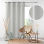 Rideau à œillets 140 x 280 cm en microfibre unie – Absolu Perle – Grande hauteur