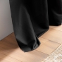 Rideau à œillets 140 x 280 cm en microfibre unie – Absolu Noir – Grande hauteur