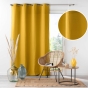 Rideau à œillets 140 x 280 cm en microfibre unie – Absolu Moutarde – Grande hauteur