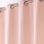 Rideau à œillets 140 x 280 cm en microfibre unie – ABSOLU – Grande Hauteur Rose pale