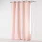 Rideau à œillets 140 x 280 cm en microfibre unie – ABSOLU – Grande Hauteur Rose pale