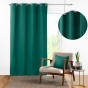 Rideau à Œillets 140 x 240 cm – Coton Uni Panama – Émeraude