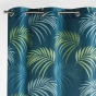 Lot de 2 rideaux à œillets 140 x 260 cm – Imprimé Végétal Bleu