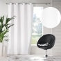 Rideau à Œillets 140 x 260 cm – Polyester Uni Thermique – Icemount Gris Pâle
