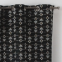 Rideau à œillets 140 x 240 cm – Coton imprimé Letiko Noir