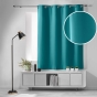 Rideau occultant à œillets 140 x 180 cm – Uni Bleu – Petite hauteur –