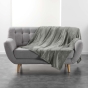 Plaid ultra doux 180 x 220 cm – Flanelle Unie Flanou Gris