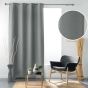 Rideau à œillets – 135 x 240 cm – occultant – tissé uni Tisséa - Gris