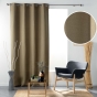 Rideau à œillets – 135 x 240 cm – occultant – tissé uni Tisséa - Noisette