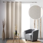 Rideau à œillets – 135 x 240 cm – occultant – tissé uni Tramina Naturel