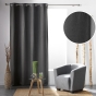 Rideau à œillets – 135 x 240 cm – occultant – tissé uni Tramina Anthracite