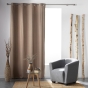 Rideau à œillets – 135 x 240 cm – occultant – tissé uni Tramina Noisette