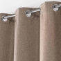 Rideau à œillets – 135 x 240 cm – occultant – tissé uni Tramina Noisette