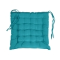 Assise matelassée 40 x 40 cm – Polyester Uni – Essentiel Pétrole