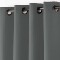 Lot de 2 Rideaux Spécial Petites Fenêtres à Œillets 140 x 180 cm – Uni Béton – Essentiel