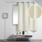 Rideau à œillets petite hauteur 140 x 180 cm – polyester uni essentiel – Naturel
