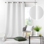Lot de 2 Rideaux à Œillets Métal 140 x 260 cm – Uni Blanc – Essentiel