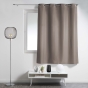 Rideau à œillets petite hauteur 140 x 180 cm – polyester uni essentiel – Taupe