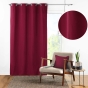 Rideau à Œillets 140 x 240 cm – Coton Uni Panama – Bordeaux