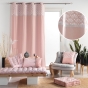 Lot de 2 rideaux à œillets – 140 x 240 cm – tamisant – 100% coton – Artchic – rose