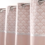 Lot de 2 rideaux à œillets – 140 x 240 cm – tamisant – 100% coton – Artchic – rose