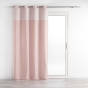 Lot de 2 rideaux à œillets – 140 x 240 cm – tamisant – 100% coton – Artchic – rose