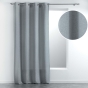 Rideau à œillets – 140 x 280 cm – tissé uni Méliane – grande hauteur - Gris