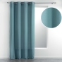Rideau à œillets – 140 x 280 cm – tissé uni Méliane – grande hauteur - Bleu