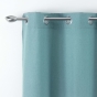 Rideau à œillets – 140 x 280 cm – tissé uni Méliane – grande hauteur - Bleu